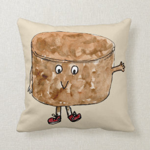 Cojín Decorativo Arte de Dibujos Animados Divertido Lindo Ola de To