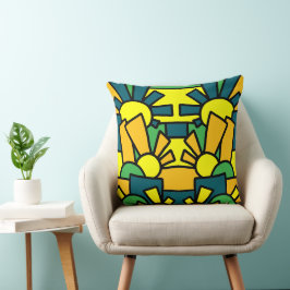 Cojín Decorativo Arte de Doodle Festivo 42