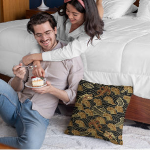 Cojín Decorativo Arte de dragón tradicional oriental oculto