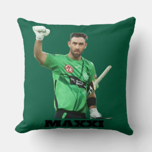 Cojín Decorativo Arte de fanático del críquet Glenn Maxwell Melbour