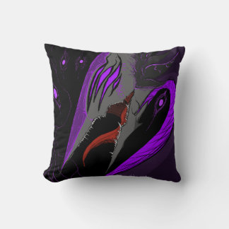 Cojín Decorativo Arte de Fantasía Anime Oscura Cuervo y Demonio