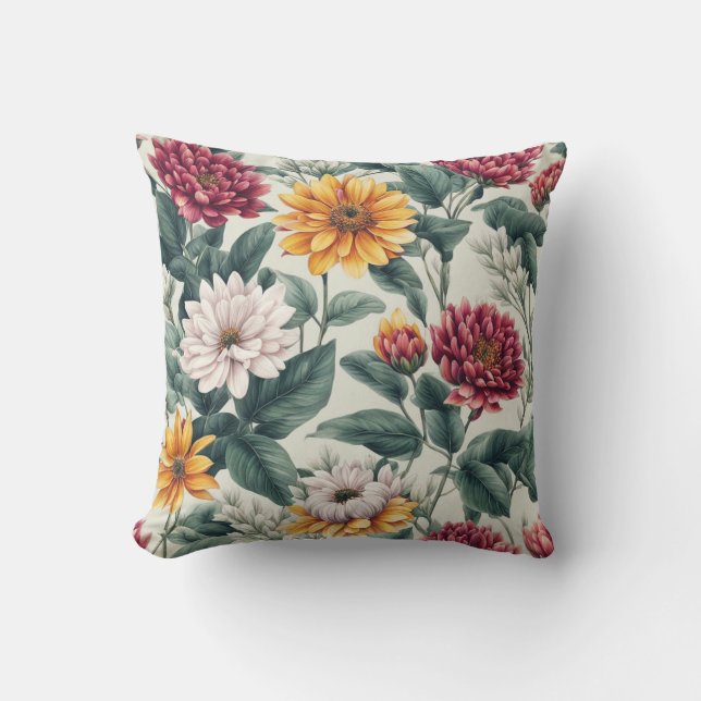 Cojín Decorativo Arte de flores (Anverso)