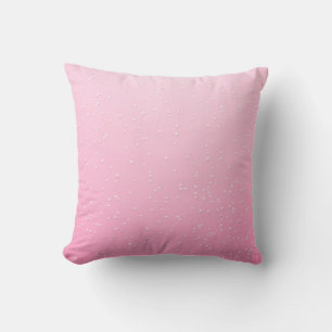Cojín Decorativo Arte de fondo de champán rosa con burbujas diminut