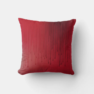 Cojín Decorativo Arte de goteo de pintura roja oscura