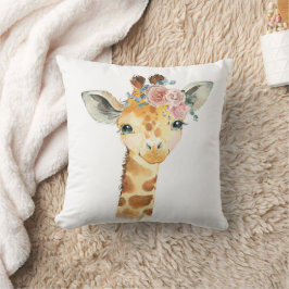 Cojín Decorativo Arte de guardería de animales de safari, arte de j