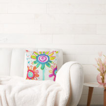 Arte de guardería lindo ilustración floral colorid