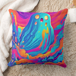 Cojín Decorativo Arte de Halloween fantasma espectral