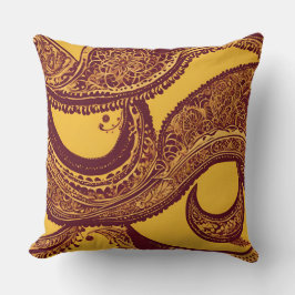 Cojín Decorativo Arte de IA en ambientes amarillos