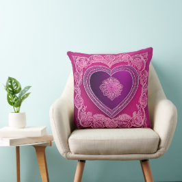 Cojín Decorativo Arte de IA Purple Gummy Heart