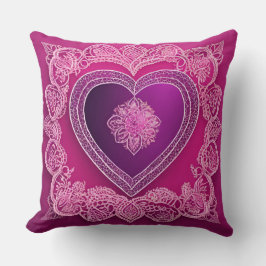 Cojín Decorativo Arte de IA Purple Gummy Heart