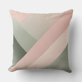 Cojín Decorativo Arte de IA verde rosa y sabio de Rubor