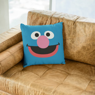 Cojín Decorativo Arte de la Cara de Grover