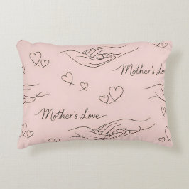 Cojín Decorativo Arte de Línea Moderno Personalizado Día de la Madr