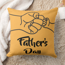 Cojín Decorativo Arte de línea simple agarre de padre e hijo