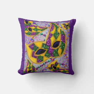 COJÍN DECORATIVO ARTE DE MARDI GRAS    