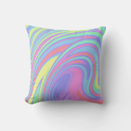Cojín Decorativo Arte de mármol holográfico lindo