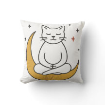 Arte de Meditación del Gato Luna Zen