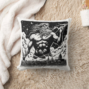 Cojín Decorativo Arte de mitología griega del Ilustracion de tinta 