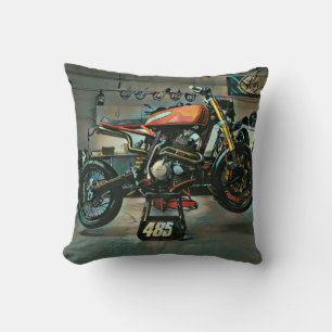 Cojín Decorativo arte de motocicleta vintage