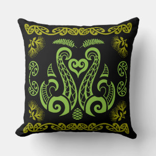 Cojín Decorativo Arte de Nueva Zelanda Maorí