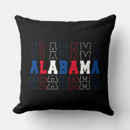 Cojín Decorativo Arte de palabras apilado en Alabama