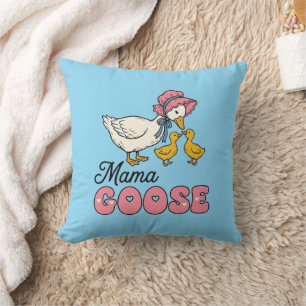Cojín Decorativo Arte de palabras de mamá gansa linda