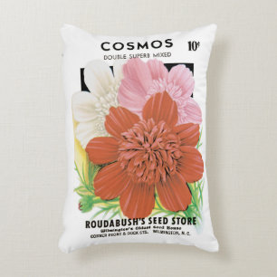 Cojín Decorativo Arte de Paquete de Semillas Antiguas, Flores de Ja