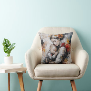 Cojín Decorativo Arte de pared de Maternidad Emocional con Corona F