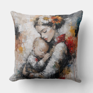 Cojín Decorativo Arte de Pared de Maternidad Emocional con Corona F