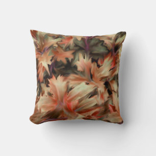 Cojín Decorativo Arte de pared de pintura al óleo de hoja botánica