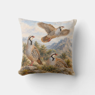 Cojín Decorativo Arte de Perdiz Chukar