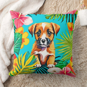 Cojín Decorativo Arte de perro de la jungla