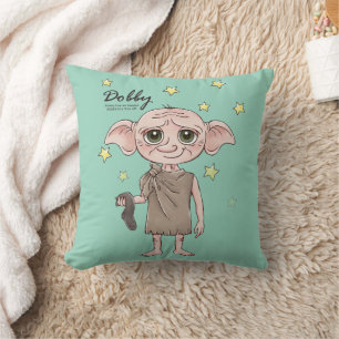 Cojín Decorativo Arte de personaje de Dobby en acuarela