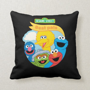 Cojín Decorativo Arte de Personajes de la Calle Sésamo