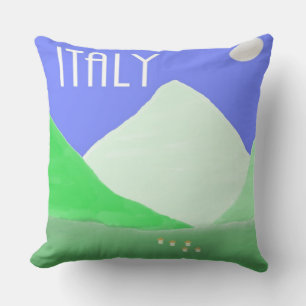 Cojín Decorativo arte de pintar el paisaje de italia