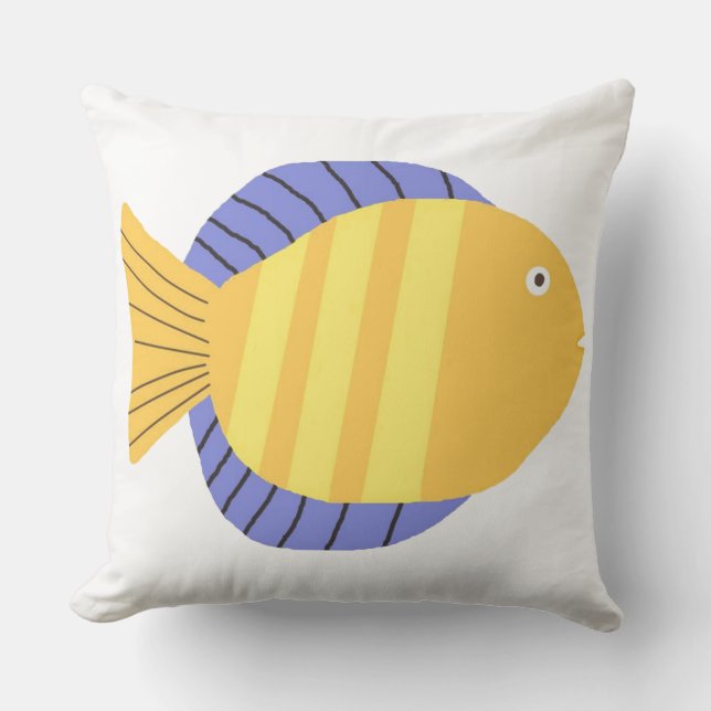 Cojín Decorativo arte de pintar peces (Anverso)