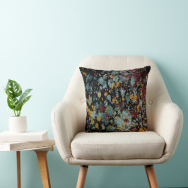 Cojín Decorativo Arte de pintura abstracta con grafitis salpicados 