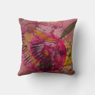 Cojín Decorativo Arte de pintura abstracta hermosa con acuarela y t