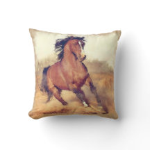 Arte de pintura de acuarela de caballo Mustang sal