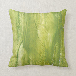 Cojín Decorativo Arte de pintura verde brillante
