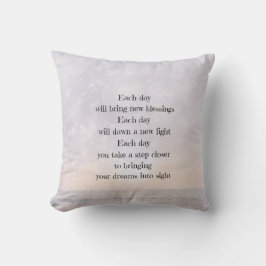 Cojín Decorativo Arte de poema de estímulo Inspirador