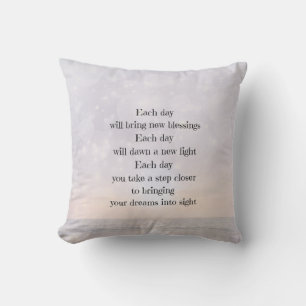 Cojín Decorativo Arte de poema de estímulo Inspirador