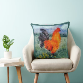 Cojín Decorativo Arte de pollo de gallo