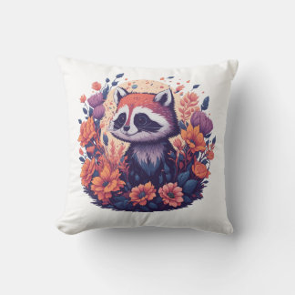 Cojín Decorativo Arte de Raccoon Lovers