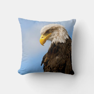 Cojín Decorativo Arte de retrato de vida silvestre del águila calva