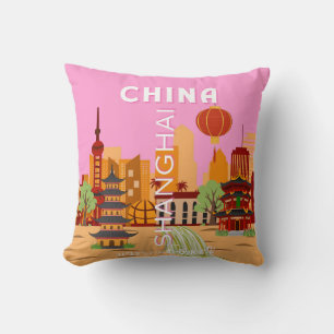 Cojín Decorativo Arte de viaje a Shanghai, China