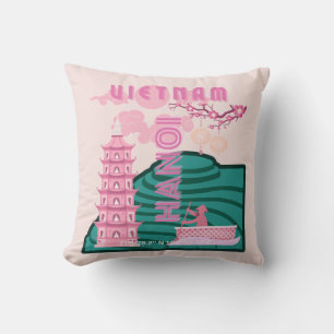 Cojín Decorativo Arte de viaje a Vietnam