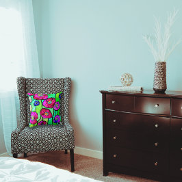 Cojín Decorativo Arte de vidrio de Anemones