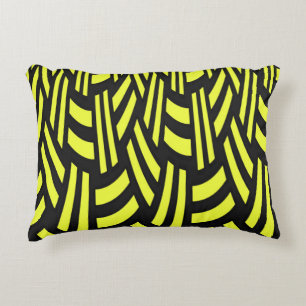 Cojín Decorativo Arte Deco Amarillo y Negro