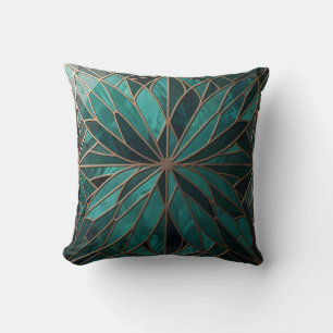 Cojín Decorativo Arte Deco de Lujo Patrón de Estrella Geométrica Do